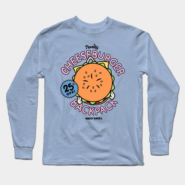 Cheeseburger Backpack! Long Sleeve T-Shirt by Pajamamas